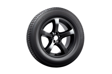 Isolated image of a flat tire on a white background.