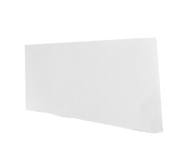 White ripped piece of paper isolated on transparent background PNG file
