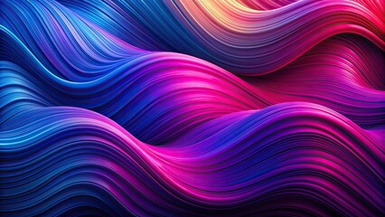 Obraz premium Dynamic gradient waves with bold strokes of cobalt and magenta colliding for a dramatic contrast, cobalt, magenta