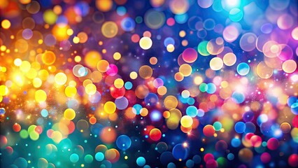 Naklejka premium Abstract background with colorful bokeh light particles shining, perfect for holiday concepts, abstract, background, light