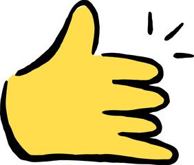 call me hand Doodle Hand icons emoji sticker