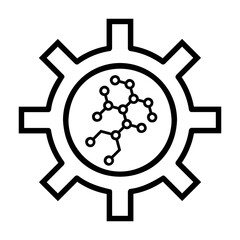 molecular biomedical Line Icon