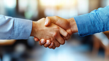 professional businessman extends his hand for a handshake, symbolizing trust, cooperation, and partnership in a corporate setting