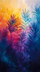 Fototapeta premium nature painting watercolor landscape illustration abstract art decorative painting background