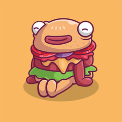 illustration of a burger sitting