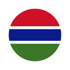 Fototapeta premium Round Gambia flag icon