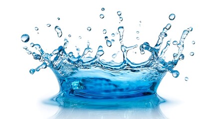 Water Splash Crown: A Refreshing Blue Burst