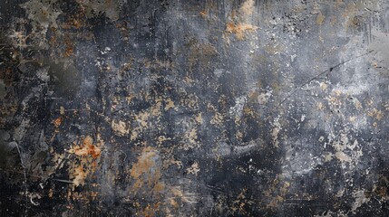 Fototapeta premium Vintage distressed black wall background with textured surface for web banner or wallpaper