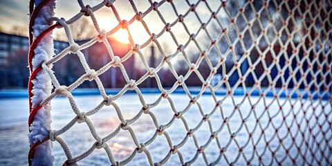 Close-up of honeycomb pattern on an ice hockey net, honeycomb, pattern, close-up, ice hockey, net, sports, texture, detail