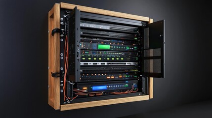 Obraz premium Computer and server room rack panel 