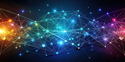 Fototapeta premium Abstract geometric mesh design created by interconnected points and lines, plexus, abstract, network, connection