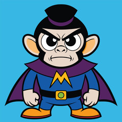 A Cartoon pirate captain character vector artwork