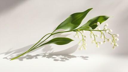 Obraz premium Studio shot of Lily of the Valley cut out against a white background