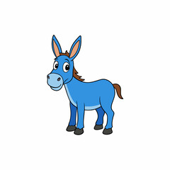 mule isolated on white, mule vector illustration, animal vector art, mule silhouette, pet vector icon, donkey cartoon line art, eps