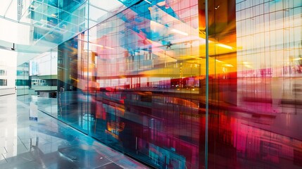 Naklejka premium Abstract Reflections of a Modern Building