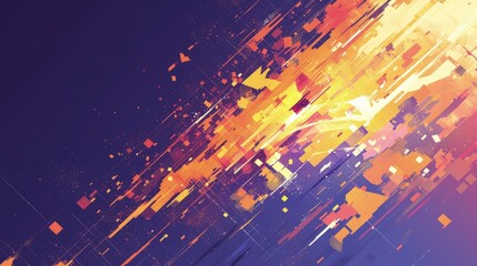 Abstract Digital Art with Orange and Yellow Hues