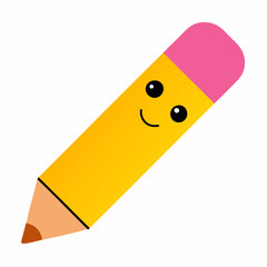 Pencil isolated on white,  pencil vector illustration,  pencil vector art,  pencil silhouette,  educetion vector icon,  pencil cartoon line art, eps