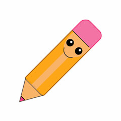 Pencil isolated on white,  pencil vector illustration,  pencil vector art,  pencil silhouette,  educetion vector icon,  pencil cartoon line art, eps