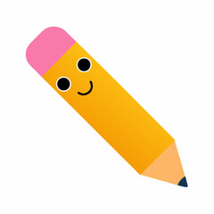 Pencil isolated on white,  pencil vector illustration,  pencil vector art,  pencil silhouette,  educetion vector icon,  pencil cartoon line art, eps