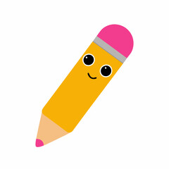 Pencil isolated on white,  pencil vector illustration,  pencil vector art,  pencil silhouette,  educetion vector icon,  pencil cartoon line art, eps