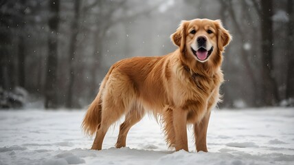 Golden Retriever isolated with background 