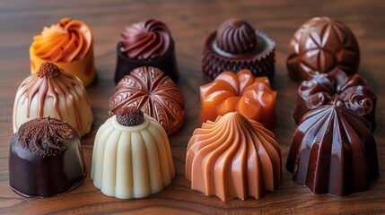 A Delectable Collection of Gourmet 3D Printed Chocolates with Intricate Designs