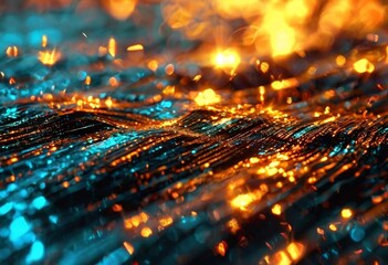 Obraz premium close up fire with sparks