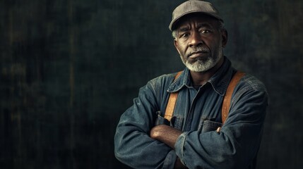 Obraz premium workman with his arms crossed