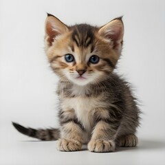 Obraz premium Kitten on white background 