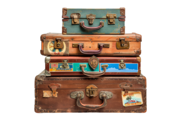 Stacked Vintage Suitcases