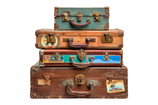 Stacked Vintage Suitcases