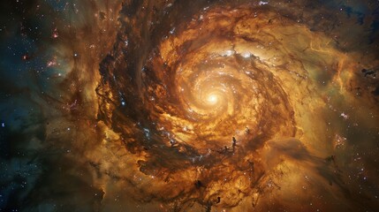 Cosmic Spiral Galaxy in Space