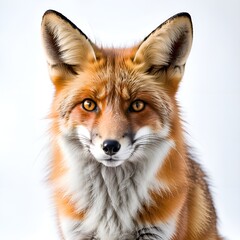 Fototapeta premium Fox on a white backdrop.
