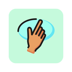 Swipe line icon. Mobile, sensor, screen. Mobile concept. Vector illustration can be used for topics like technology, smartphones, digital progress