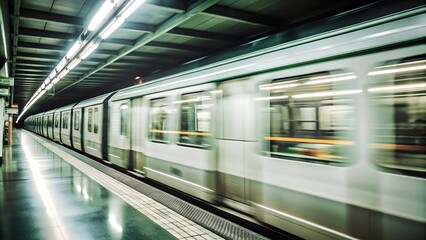 subway line at the station