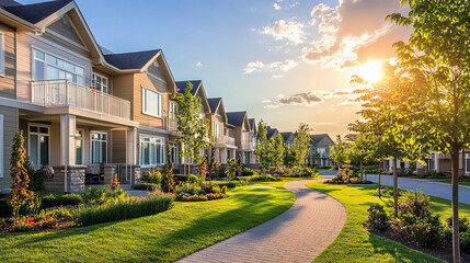 Retirement community on a sunny afternoon