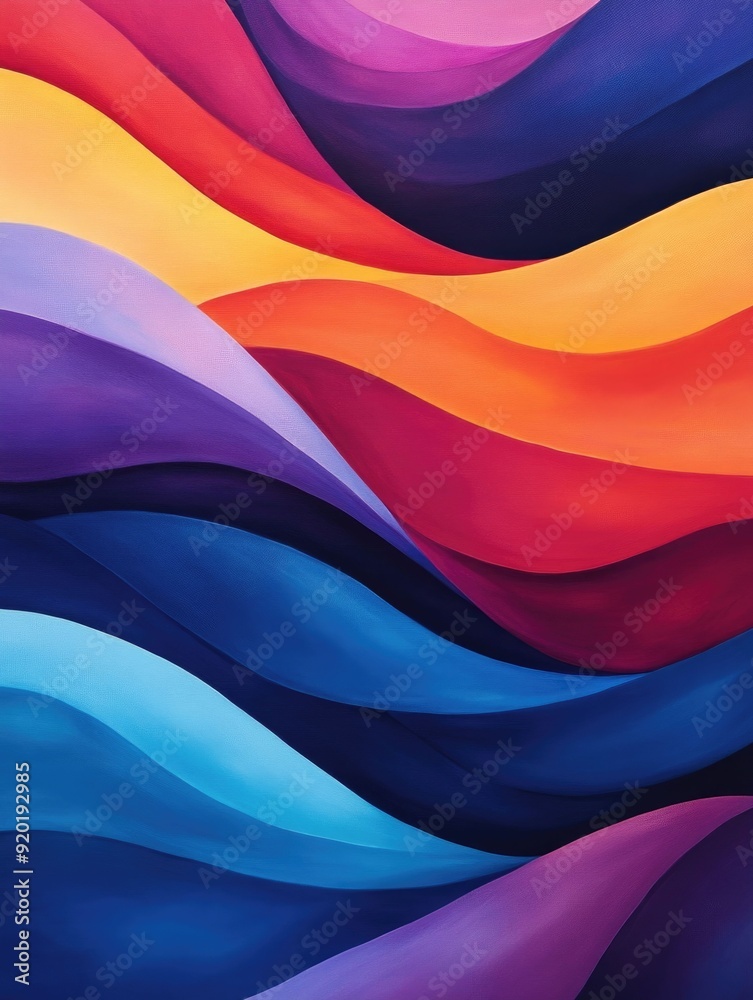 Canvas Prints Mesmerizing abstract artwork featuring flowing organic forms and vibrant color gradients creating a dynamic and visually captivating digital composition