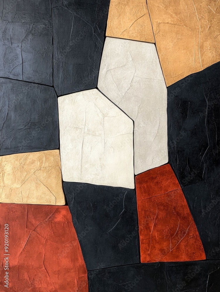 Poster muted abstract shapes with textured backgrounds for sophisticated digital artwork irregular shapes i