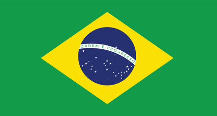 National Flag of Brazil vector design and illustration , National vector design and illustration of Brazil flag