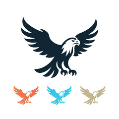 Obraz premium flat vector logo of an eagle, Eagle logo.