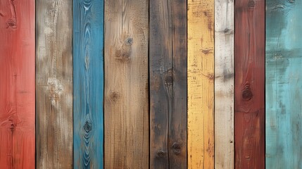 Colorful Rustic Wooden Texture Background with Warm Tones and Natural Grain Patterns