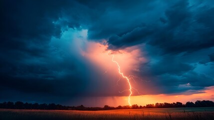 Obraz premium lightning in the city