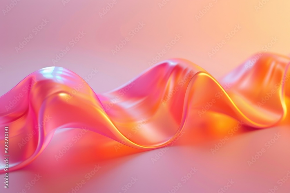 Poster A close-up view of a shiny material on a table