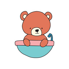 baby bear different pose. baby bear sleep on clous, bear cooking cakes, bear on blank banner, bear eaten soup, bear happy picnic, 