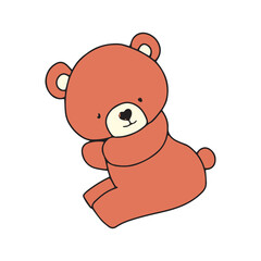 baby bear different pose. baby bear sleep on clous, bear cooking cakes, bear on blank banner, bear eaten soup, bear happy picnic, 