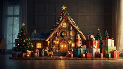 christmas tree with presents