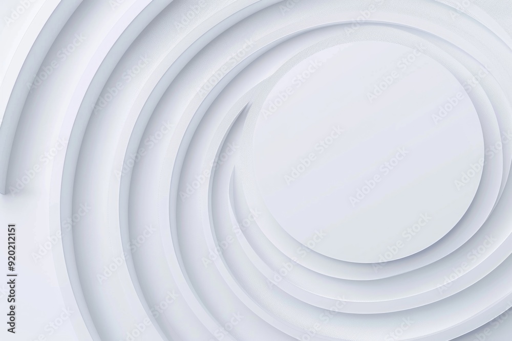 Poster a white wall with a unique circular pattern