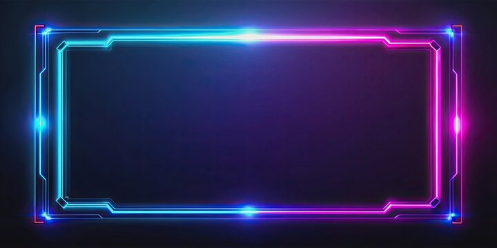 Live streaming background frame with animated neon overlay for gaming streamers, live streaming, background frame, animated