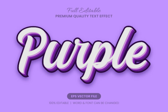 Purple Script Editable Text Effect, Font Graphic Style