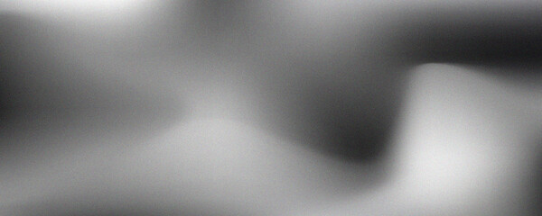 Black silver grainy noise grungy texture color gradient rough abstract background shine bright light and glow, template empty space.